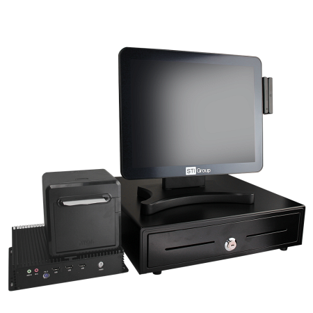 POS-система STI Ресторан (Монитор STI 1508, компьютер АТОЛ NFD10 PRO, АТОЛ 22 v2 с ФН15, ДЯ STI 410)